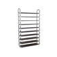 10 Tiers Shoe Rack Dark Brown FredCo