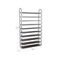 10 Tiers Shoe Rack Dark Brown FredCo