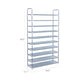 10 Tiers Shoe Rack Grey FredCo