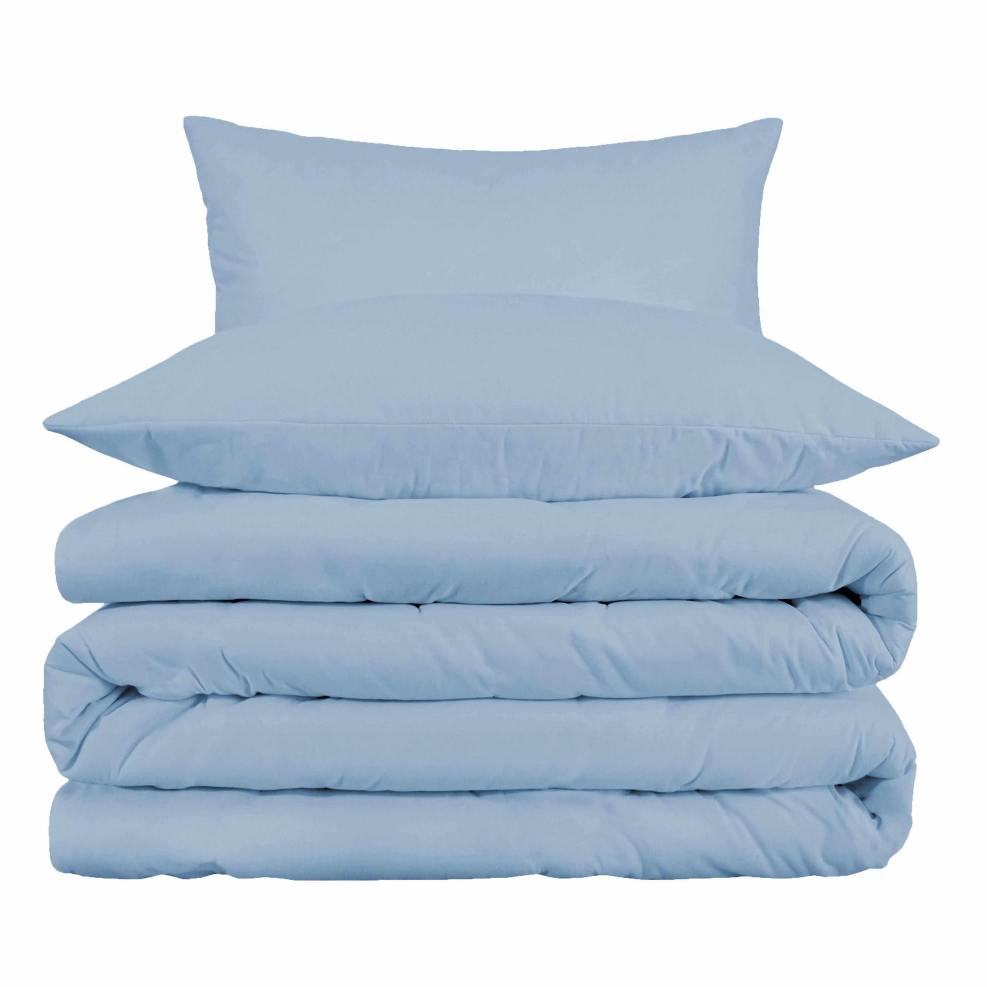 1000-Thread Count 100% Cotton Solid Duvet Cover and Pillow Sham Set FredCo