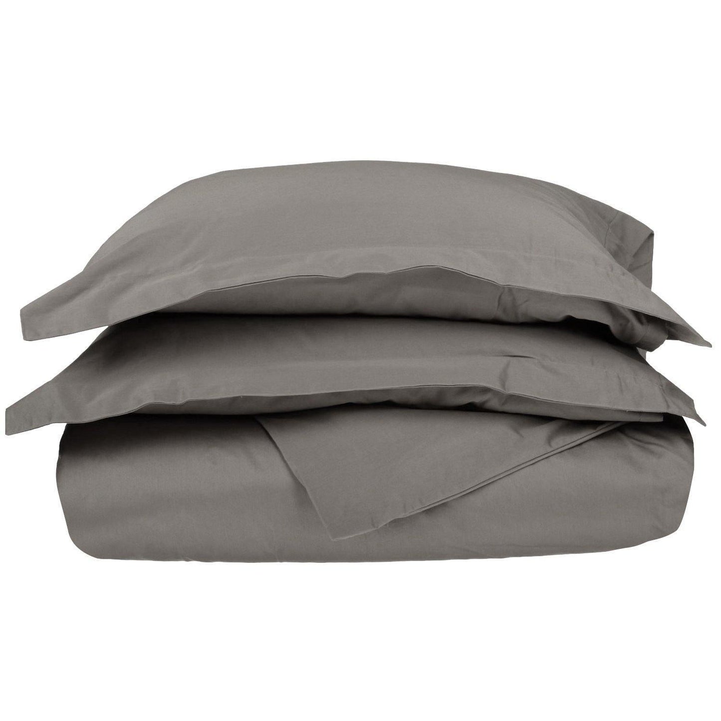1000-Thread Count 100% Cotton Solid Duvet Cover and Pillow Sham Set FredCo