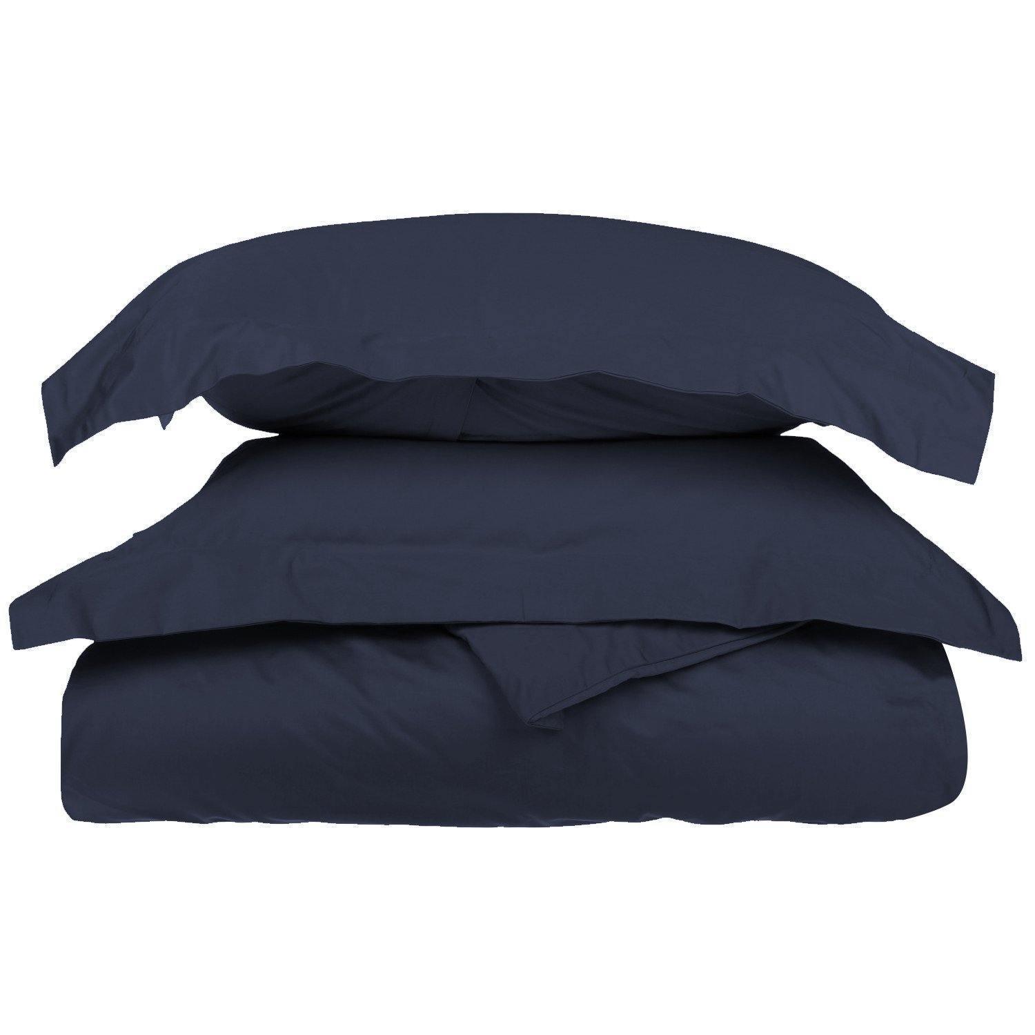 1000-Thread Count 100% Cotton Solid Duvet Cover and Pillow Sham Set FredCo