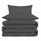 1000-Thread Count 100% Cotton Solid Duvet Cover and Pillow Sham Set FredCo