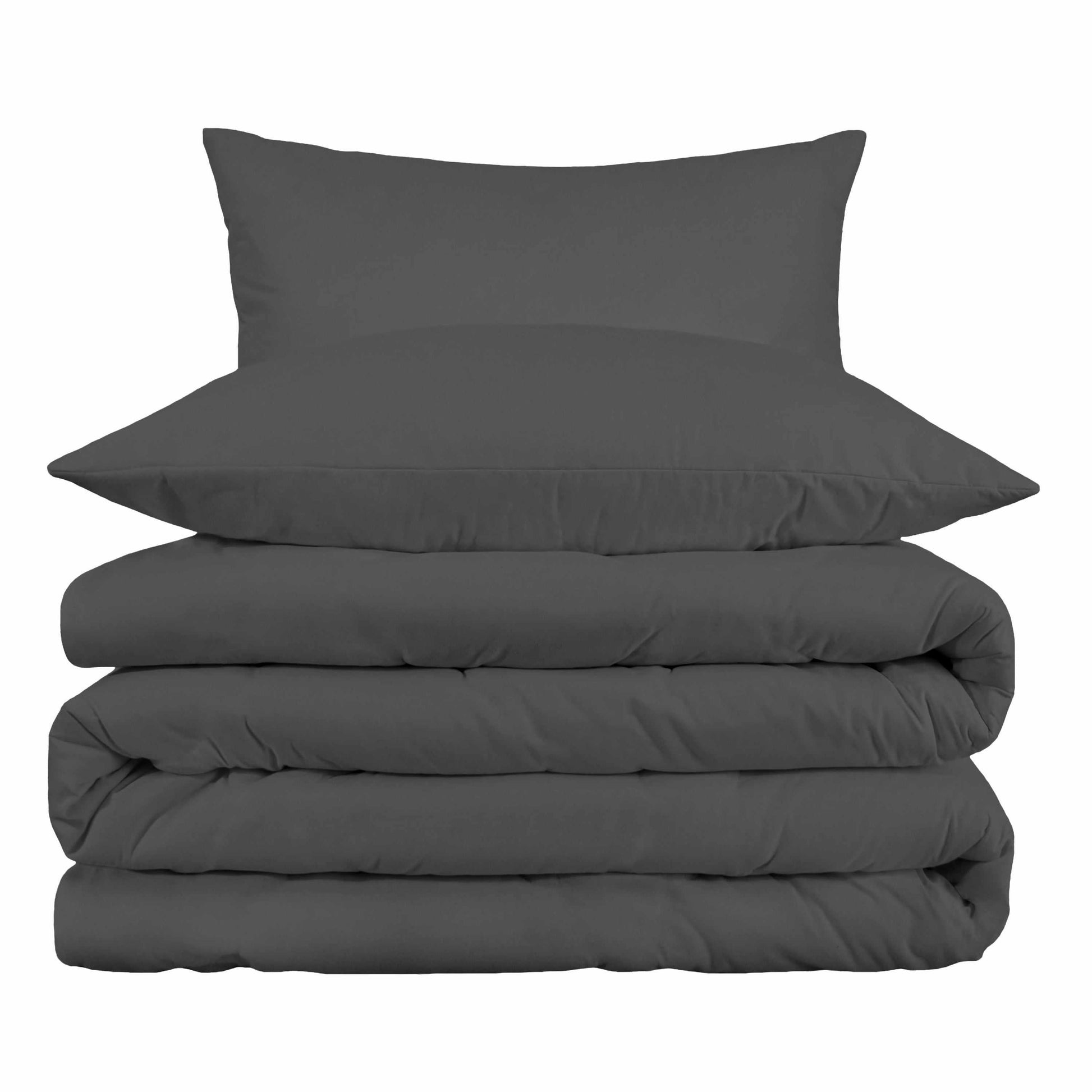1000-Thread Count 100% Cotton Solid Duvet Cover and Pillow Sham Set FredCo