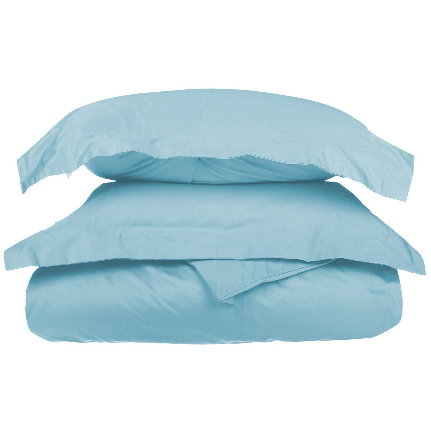 1000-Thread Count 100% Cotton Solid Duvet Cover and Pillow Sham Set FredCo