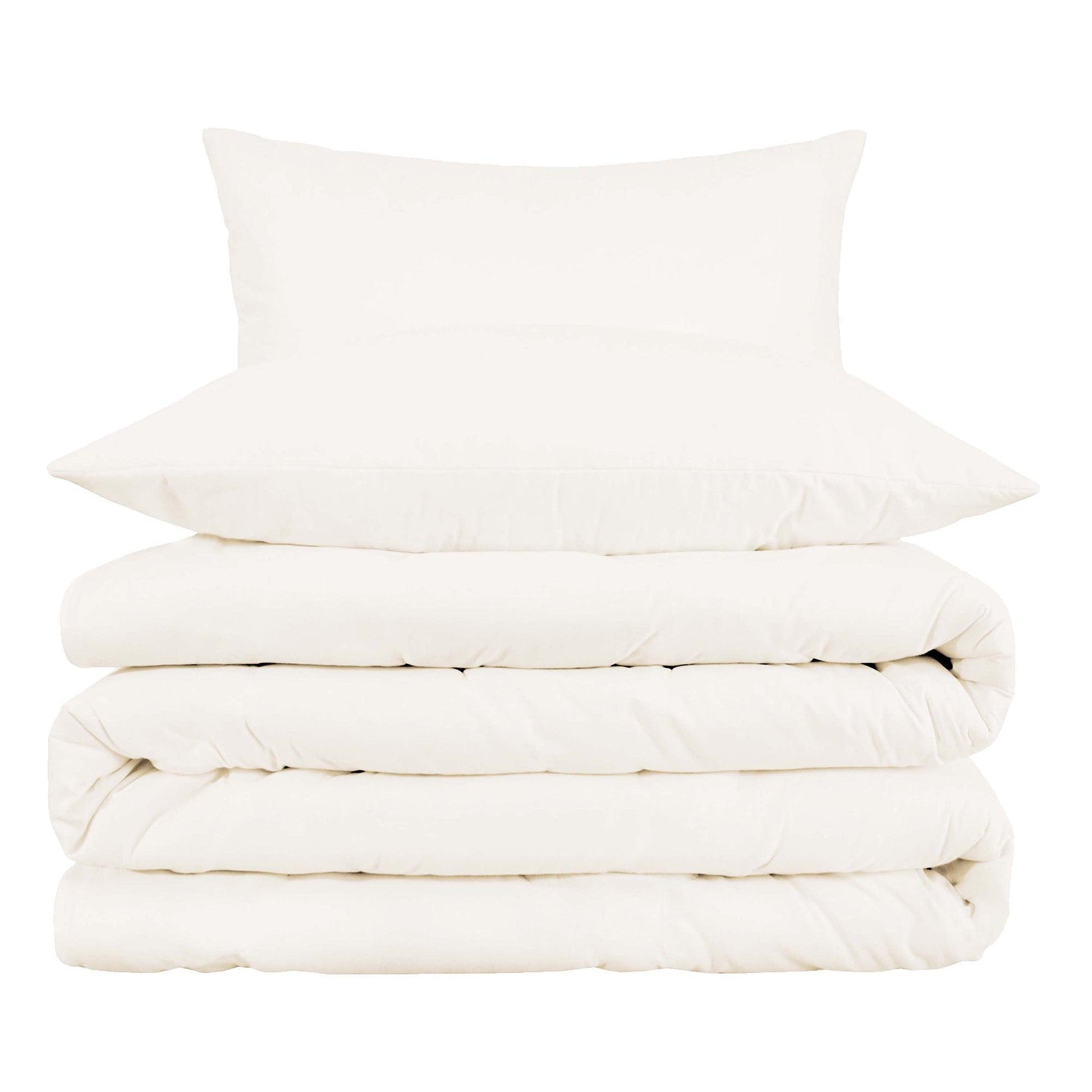 1000-Thread Count Cotton-Blend Wrinkle-Resistant Soft Duvet Cover Set FredCo