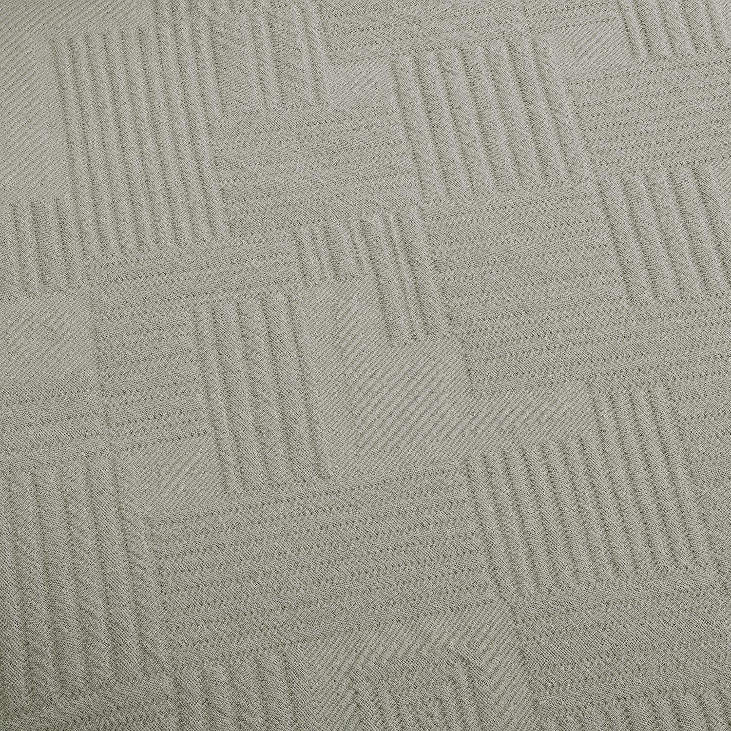 100% Cotton Geometric Fret Scalloped Bedspread Set FredCo