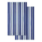 100% Cotton Maui Stripes Oversized Beach Towel - Blue FredCo