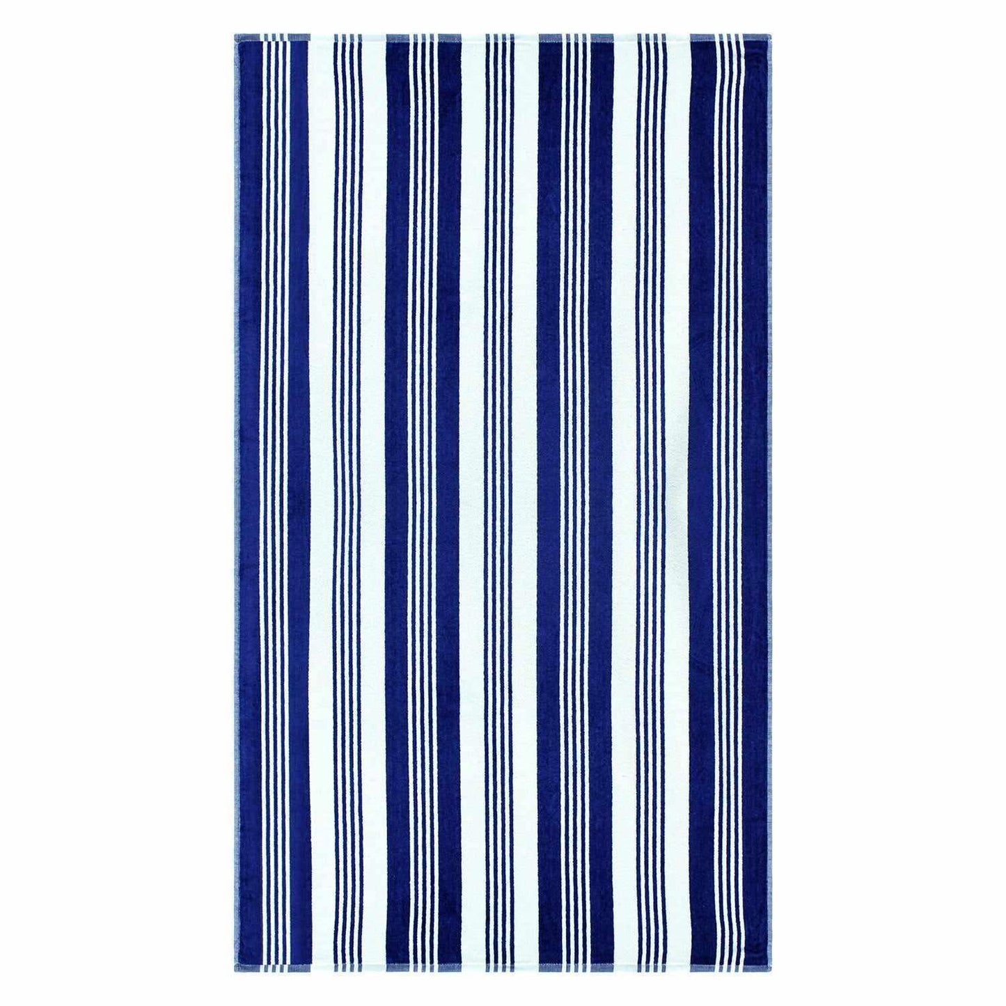 100% Cotton Maui Stripes Oversized Beach Towel - Blue FredCo