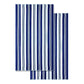 100% Cotton Maui Stripes Oversized Beach Towel - Blue FredCo