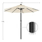10ft Lighted Outdoor Umbrella FredCo