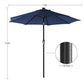10ft Solar Patio Umbrella FredCo
