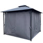 10x10 Ft Outdoor Patio Garden Gazebo Tent, Outdoor Shading, Gazebo Canopy With Curtains,Gray FredCo