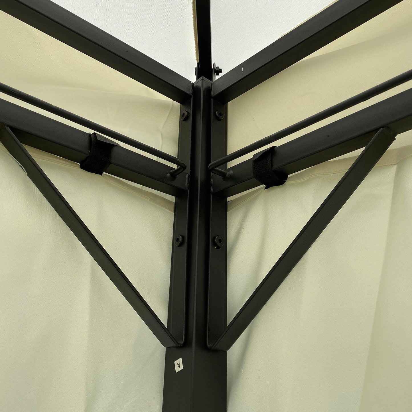 10x10 Ft Outdoor Patio Garden Gazebo Tent,Outdoor Shading, Gazebo Canopy With Curtains,Beige FredCo