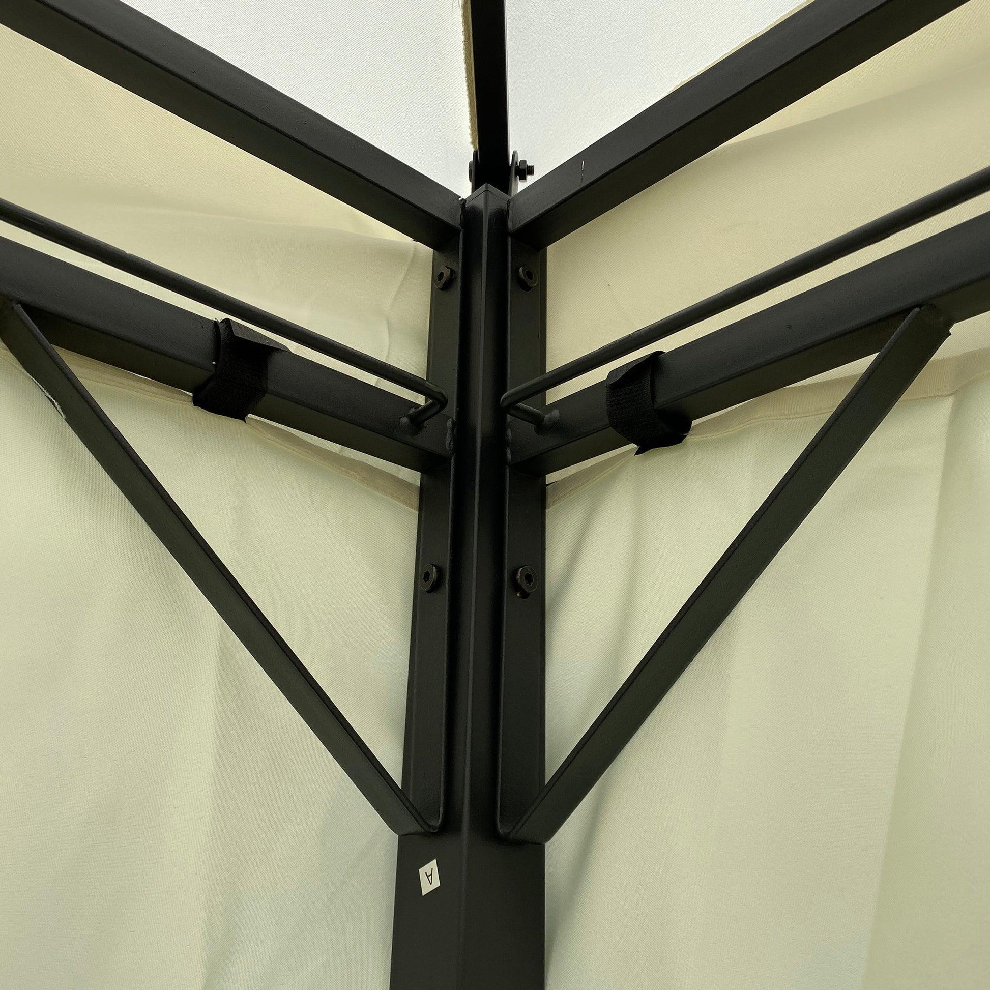 10x10 Ft Outdoor Patio Garden Gazebo Tent,Outdoor Shading, Gazebo Canopy With Curtains,Beige FredCo