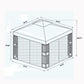 10x10Ft Outdoor Patio Gazebo Canopy Tent With Ventilated Double Roof And Mosquito Net FredCo