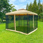 10x10Ft Outdoor Patio Gazebo Canopy Tent With Ventilated Double Roof And Mosquito Net FredCo