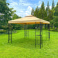 10x10Ft Outdoor Patio Gazebo Canopy Tent With Ventilated Double Roof And Mosquito Net FredCo