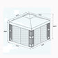 10x10Ft Outdoor Patio Gazebo Canopy Tent With Ventilated Double Roof And Mosquito Net FredCo