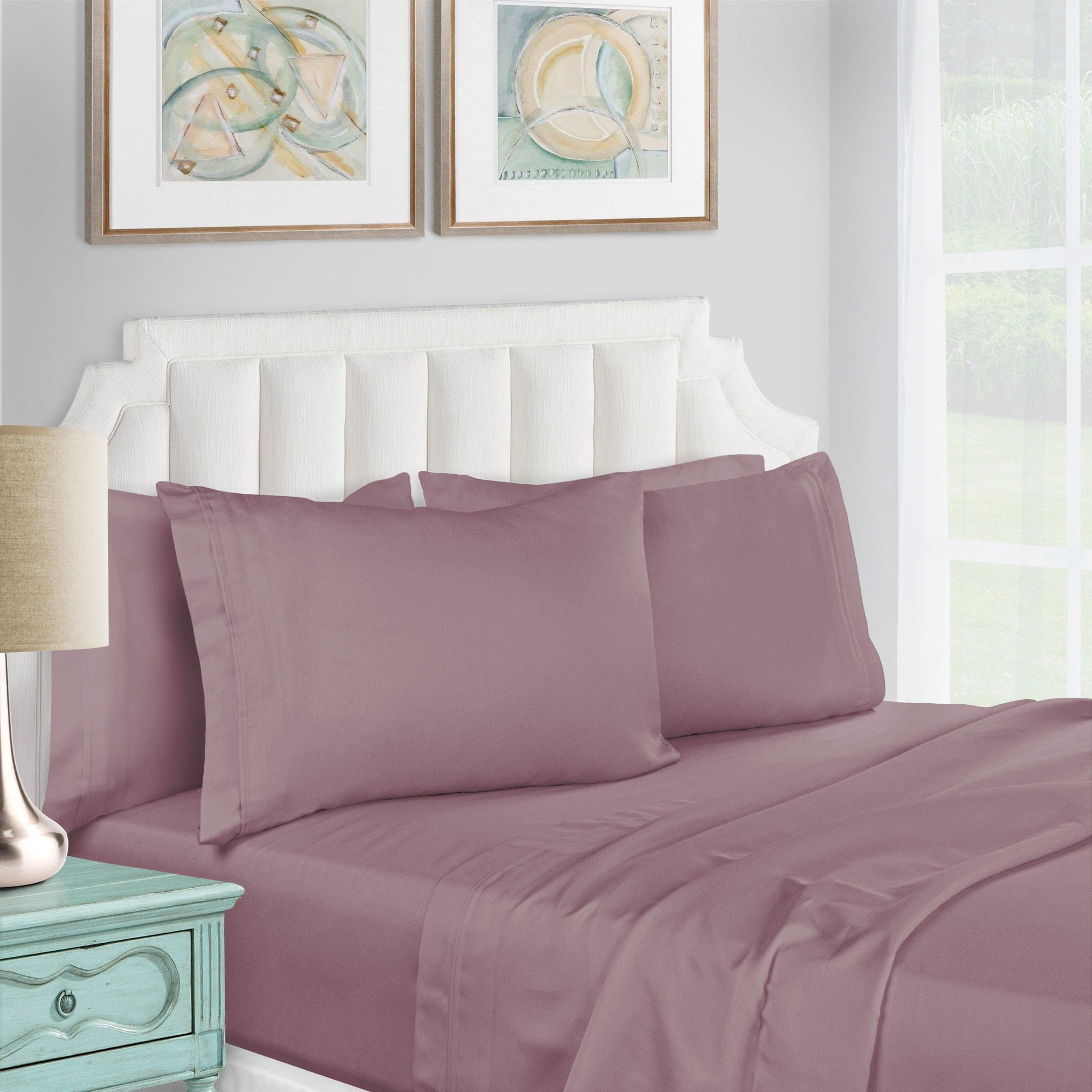1200-Thread Count 100% Egyptian Cotton Plush Deep Pocket Sheet Set FredCo