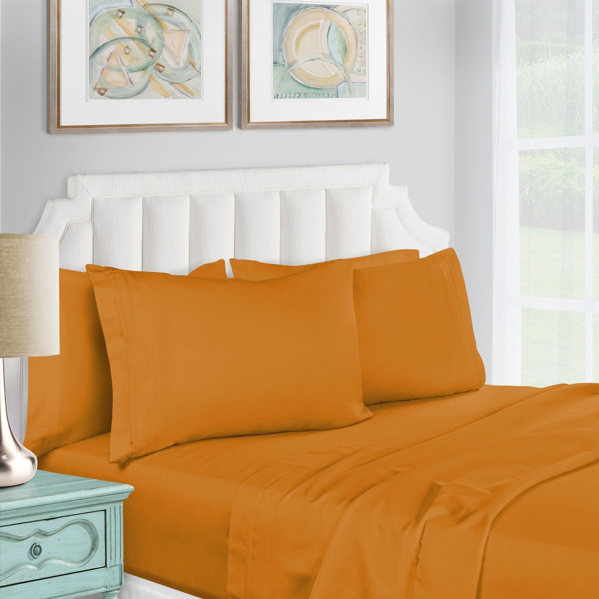 1200-Thread Count 100% Egyptian Cotton Plush Deep Pocket Sheet Set FredCo