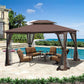 13x10 Outdoor Patio Gazebo Canopy Tent With Ventilated Double Roof And Mosquito net FredCo