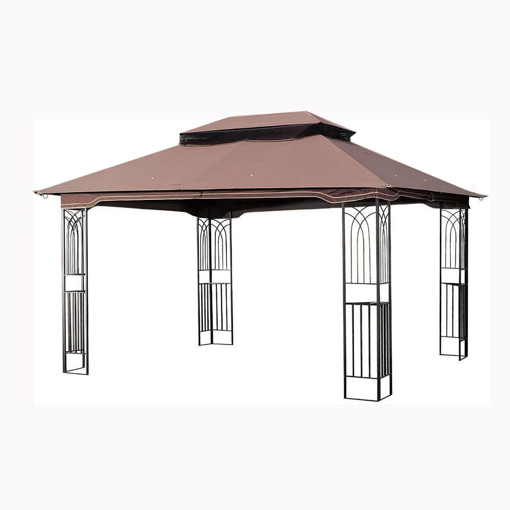 13x10 Outdoor Patio Gazebo Canopy Tent With Ventilated Double Roof And Mosquito net FredCo