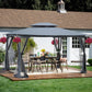 13x10 Outdoor Patio Gazebo Canopy Tent With Ventilated Double Roof And Mosquito net Grey FredCo