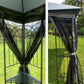 13x10 Outdoor Patio Gazebo Canopy Tent With Ventilated Double Roof And Mosquito net Grey FredCo