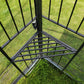 13x10 Outdoor Patio Gazebo Canopy Tent With Ventilated Double Roof And Mosquito net Grey FredCo