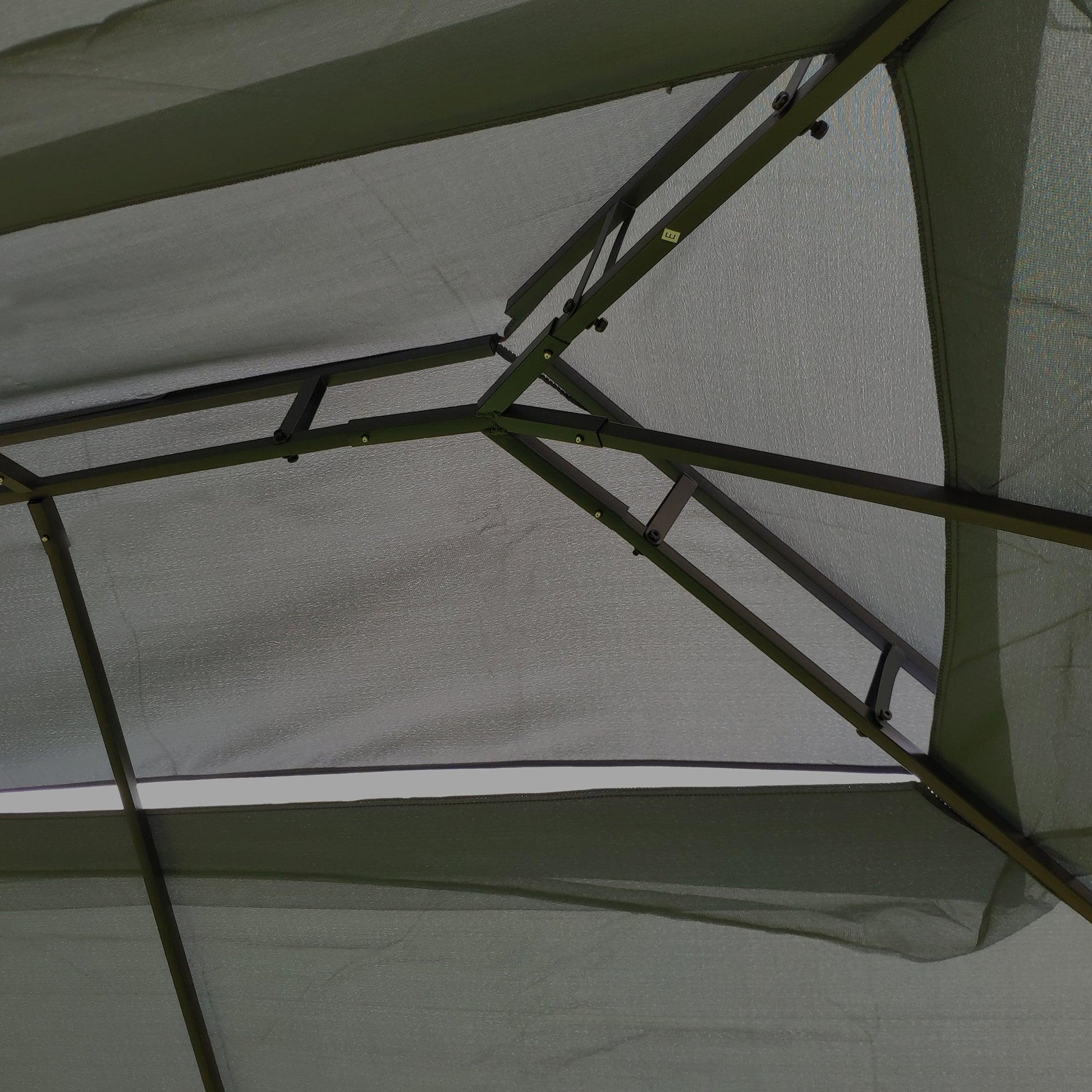 13x10 Outdoor Patio Gazebo Canopy Tent With Ventilated Double Roof And Mosquito net Grey FredCo