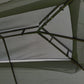 13x10 Outdoor Patio Gazebo Canopy Tent With Ventilated Double Roof And Mosquito net Grey FredCo