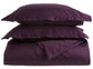 1500-Thread Count 100% Cotton Solid Duvet Cover and Pillow Sham Set FredCo