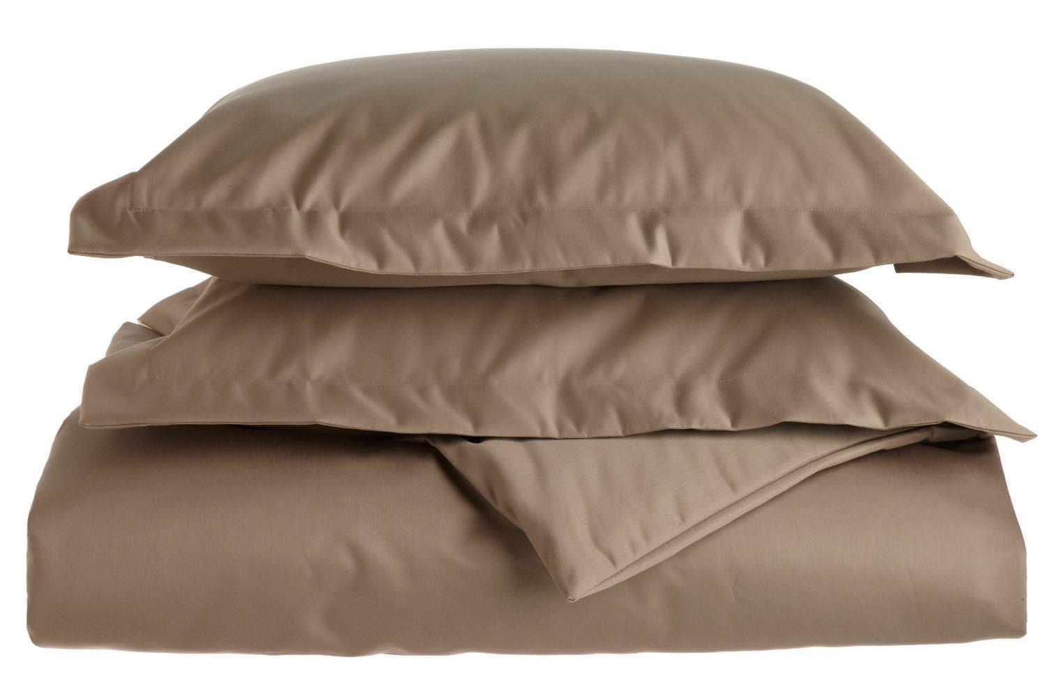 1500-Thread Count 100% Cotton Solid Duvet Cover and Pillow Sham Set FredCo