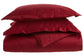 1500-Thread Count 100% Cotton Solid Duvet Cover and Pillow Sham Set FredCo