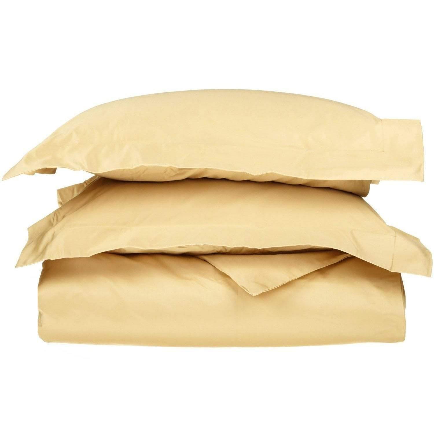 1500-Thread Count 100% Egyptian Cotton Luxurious Solid Duvet Cover Set FredCo