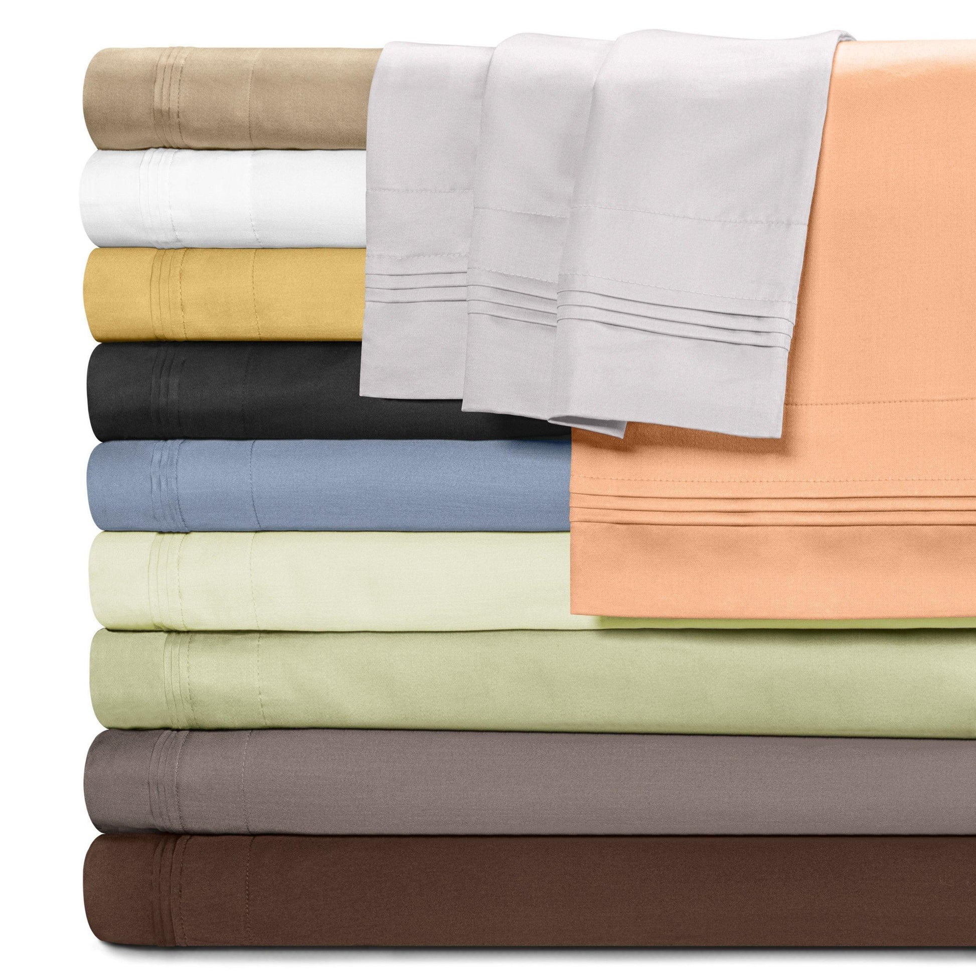 1500-Thread Count 100% Egyptian Cotton Plush Deep Pocket Sheet Set FredCo