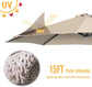 15x9ft Double-Sided Patio Umbrella Outdoor Market Umbrella (1.9" Pole,Beige) B083KH6JTB FredCo