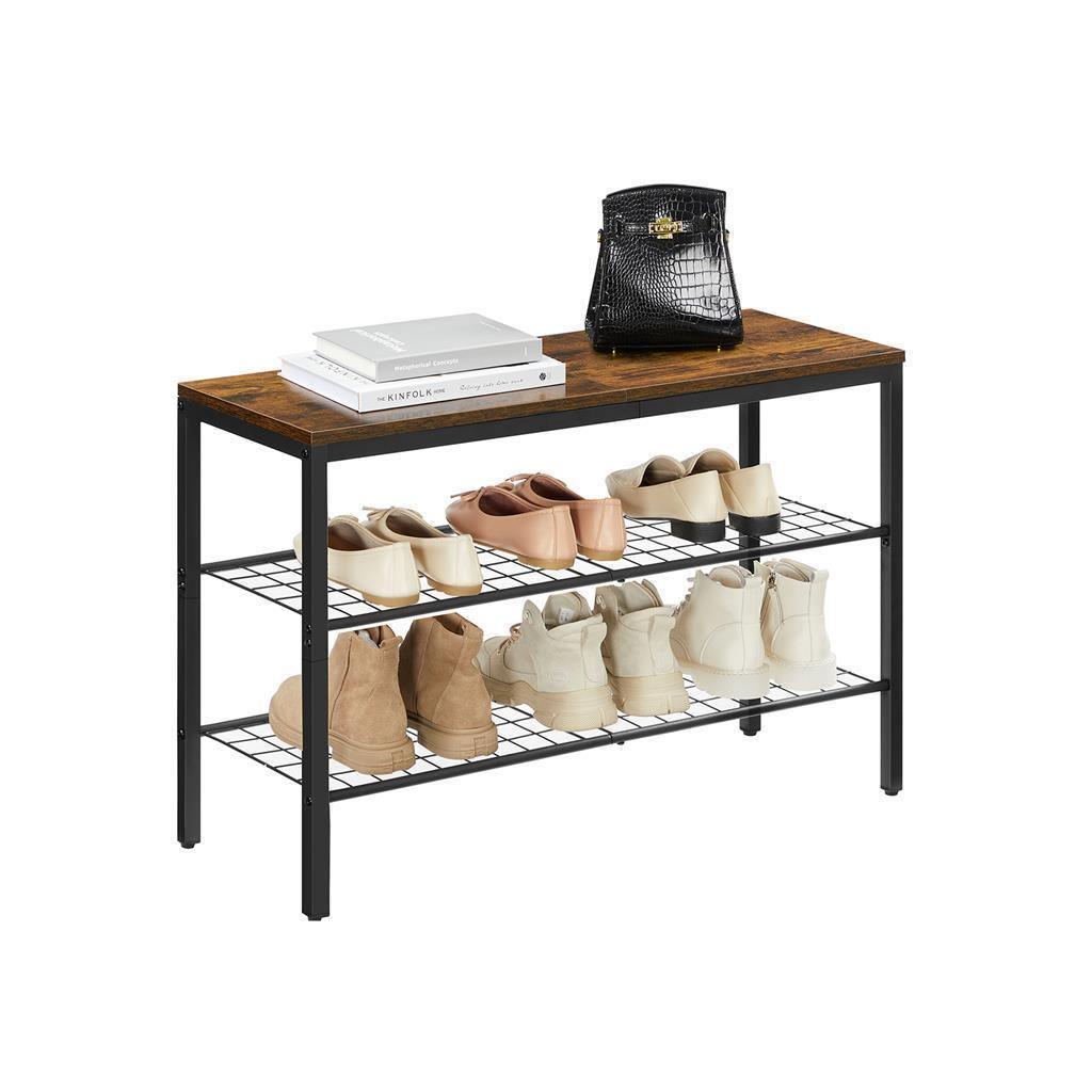 2 Grid Shelves Shoe Rack FredCo