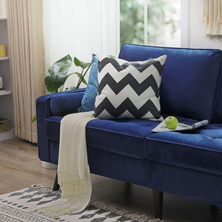 2-Seater Sofa with Velvet Fabric FredCo