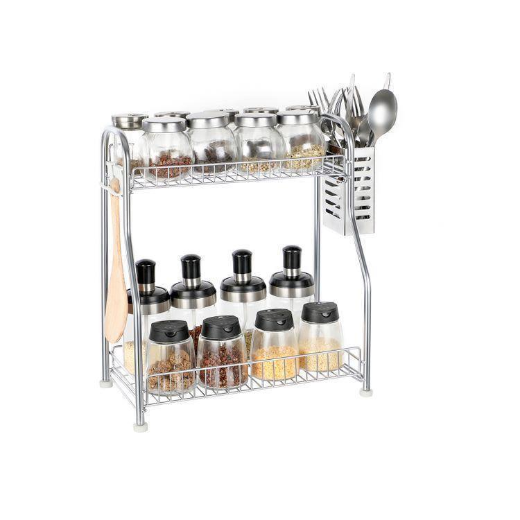 2-Tier Bathroom Organizer Silver FredCo