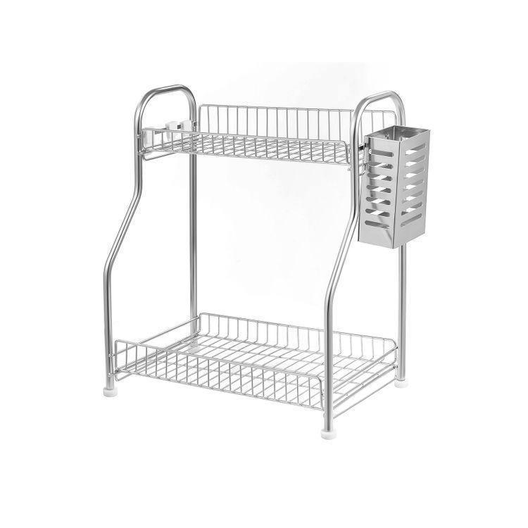 2-Tier Bathroom Organizer Silver FredCo