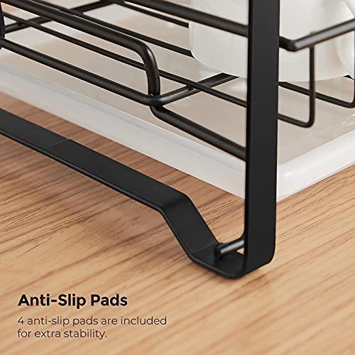 2-Tier Dish Rack Rust-Proof Black FredCo