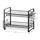 2-Tier Dish Rack Rust-Proof Black FredCo