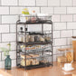 2-Tier Pull Out Cabinet Organizer with Storage Basket FredCo