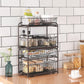 2-Tier Pull Out Cabinet Organizer with Storage Basket FredCo