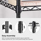2-Tier Under-Desk Printer Cart Black FredCo
