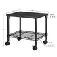 2-Tier Under-Desk Printer Cart Black FredCo