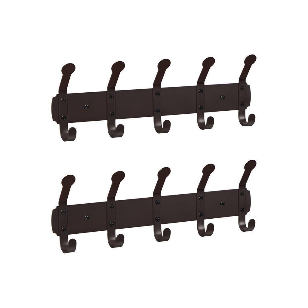 2 Wall Mounted Coat Hook Expresso FredCo