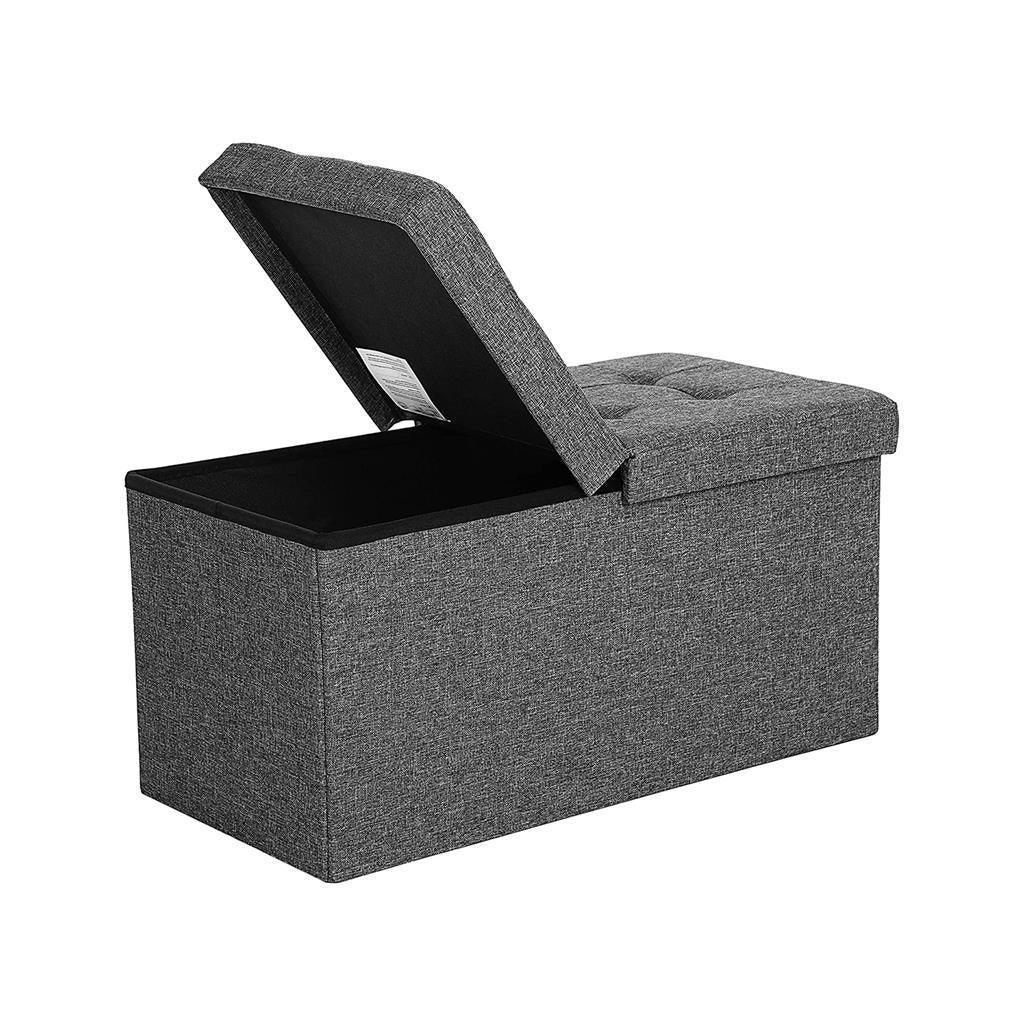 21.1-Gal Storage Ottoman Bench Dark Gray FredCo